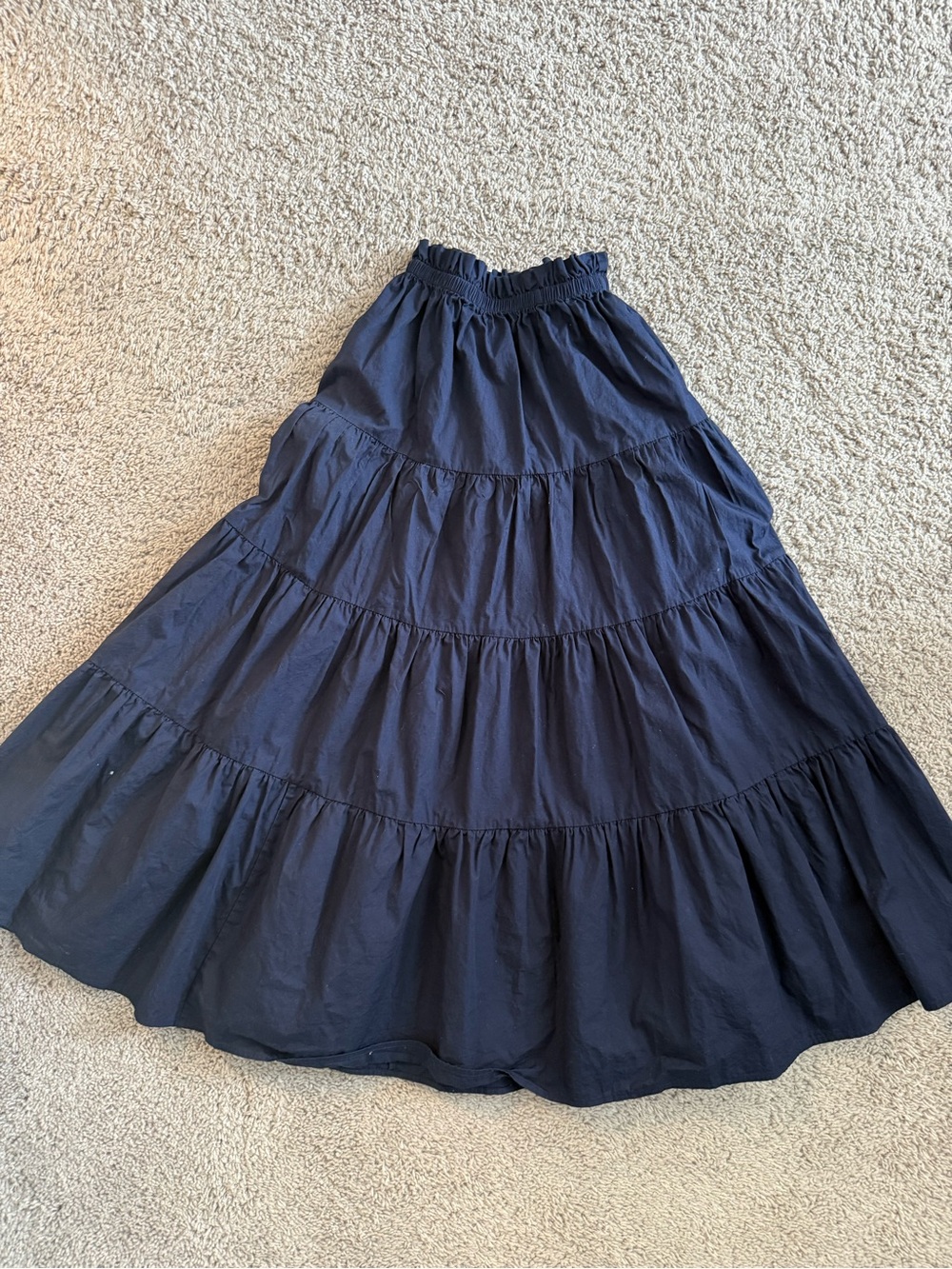 Women’s Navy Tiered Maxi Skirt